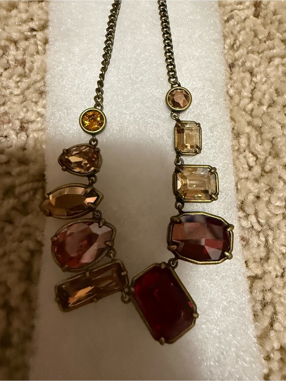 Touchstone Multi-Stone Crystal Necklace and Bracelet set Swarovski - Picture 2 of 9